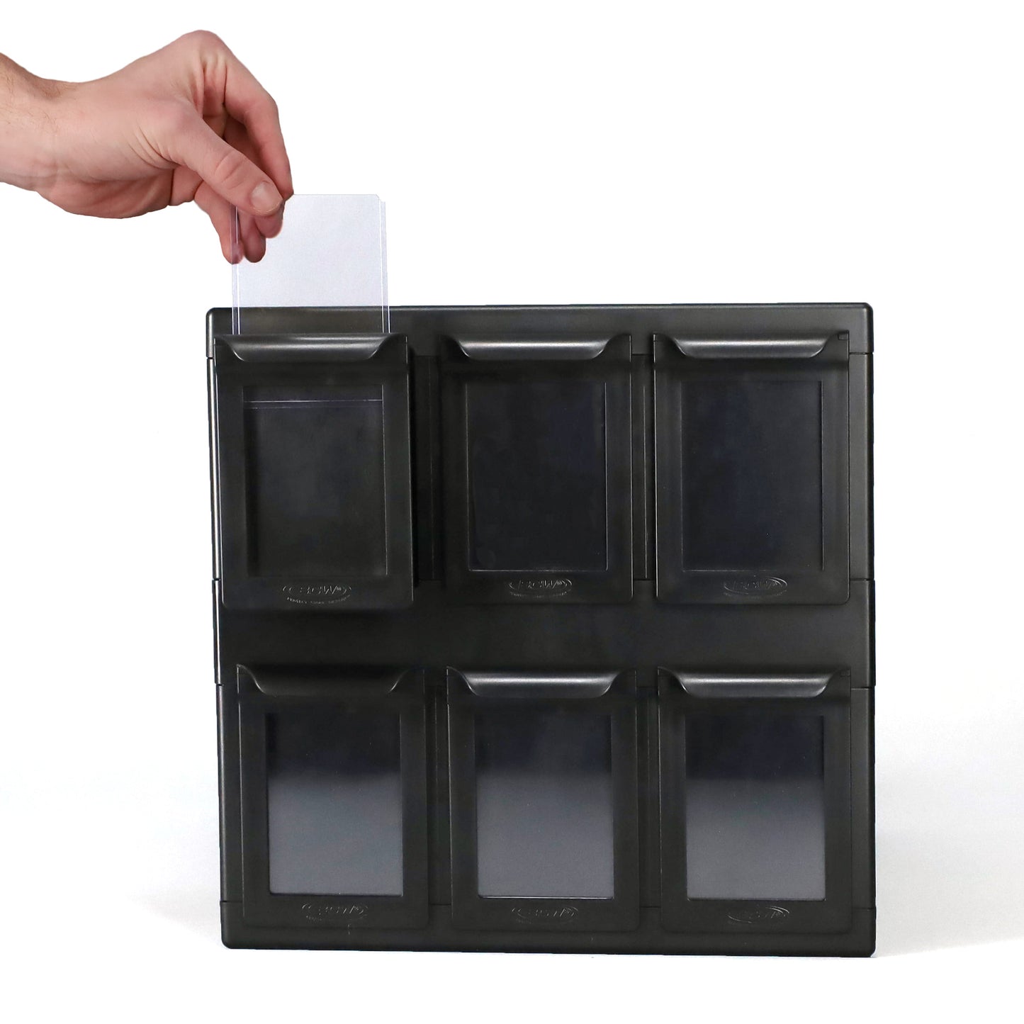 BCW 6‑Drawer Card Catalog | Black or White | Stackable Trading Card Storage