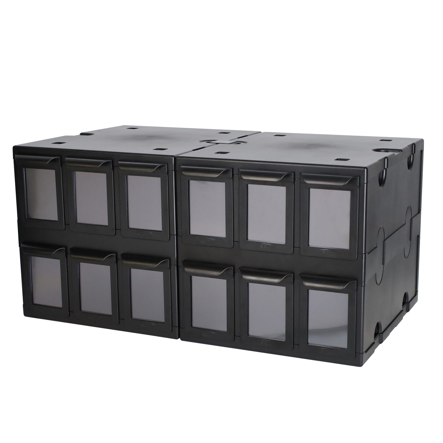 BCW 6‑Drawer Card Catalog | Black or White | Stackable Trading Card Storage