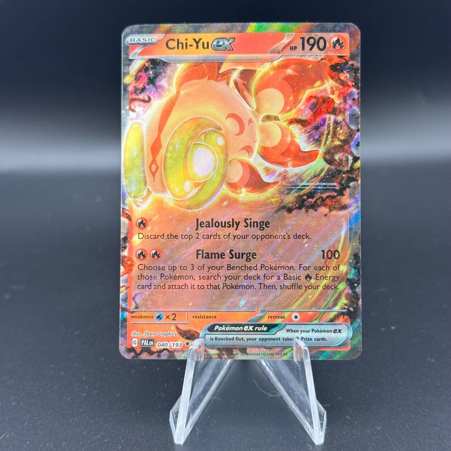 Pokemon TCG Chi-Yu ex 040/193 Paldea Evolved Double Rare