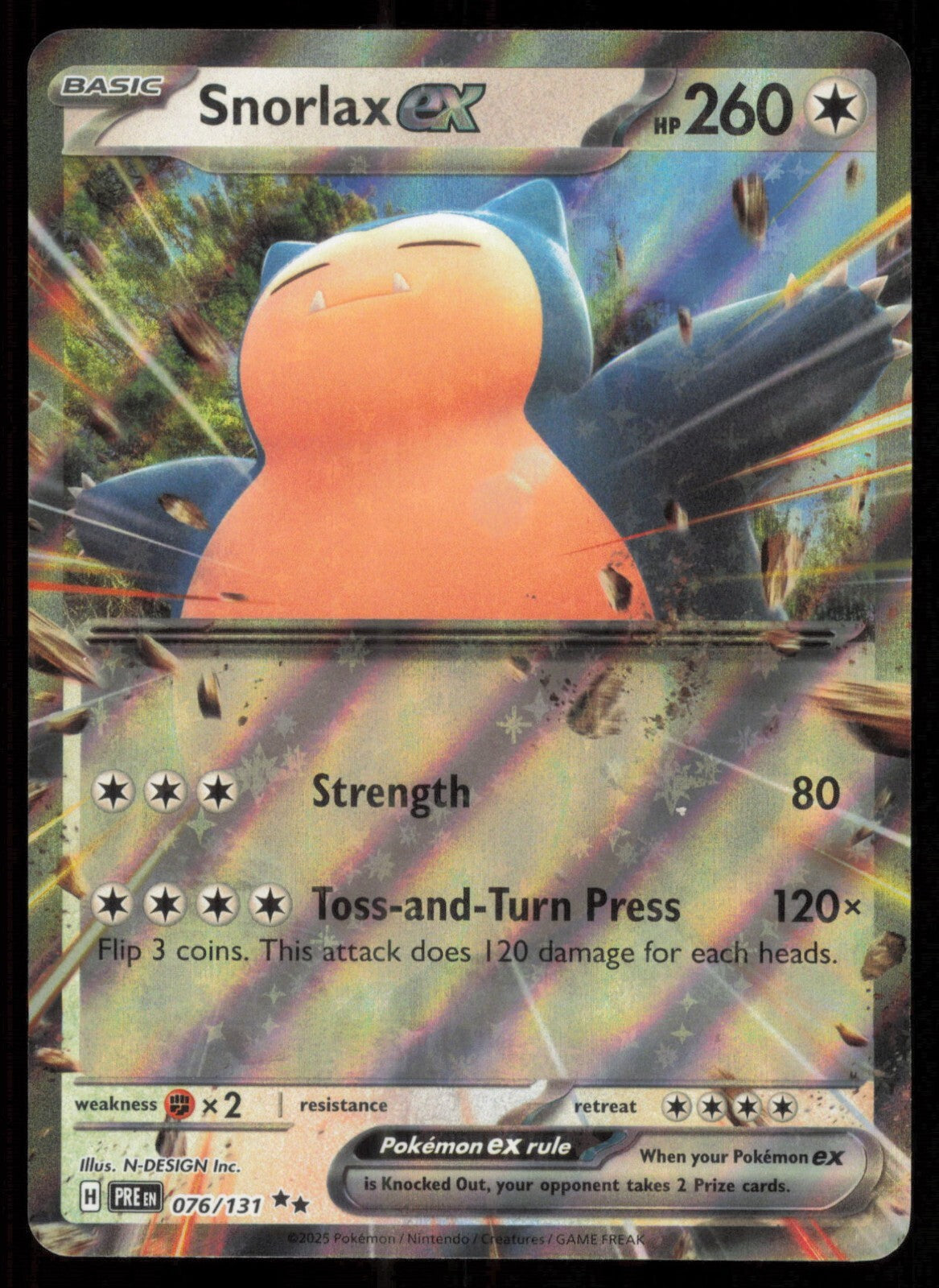 Snorlax ex 076/131 | PRE | Double Rare Card