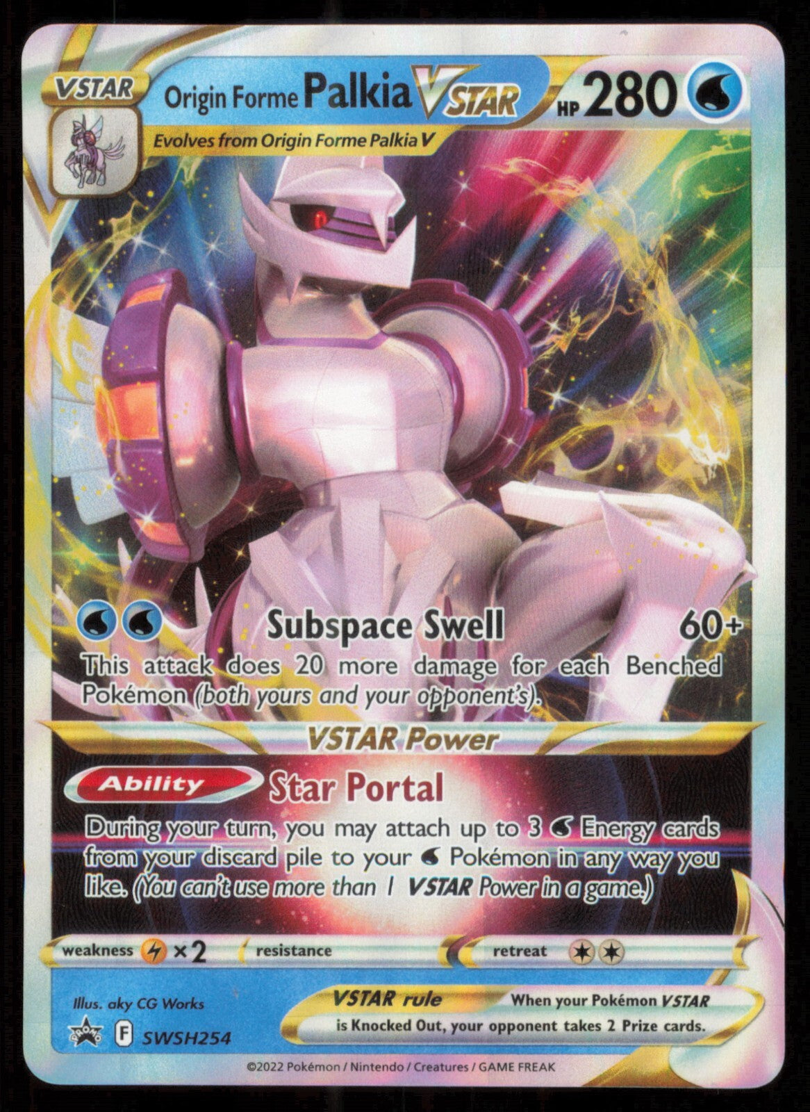 Origin Forme Palkia VSTAR SWSH254 | Sword & Shield Black Star Promo | Full Art Card