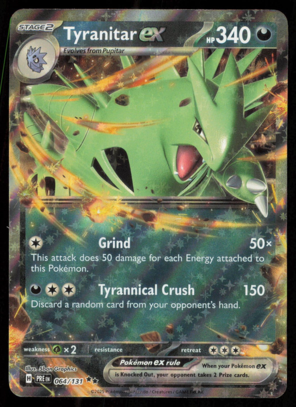 Tyranitar ex 064/131 | PRE | Double Rare Card
