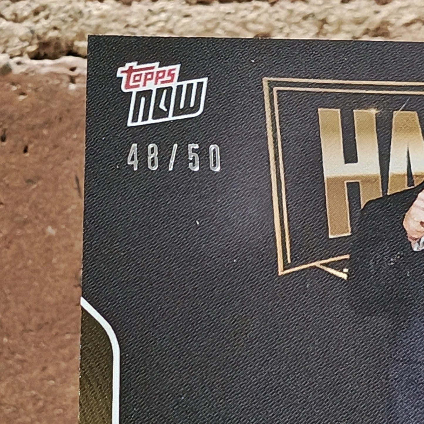 Topps NOW WWE HOF Bret Hit Man Hart & Stone Cold Steve Austin | Gold # to 50 | Parallel Card