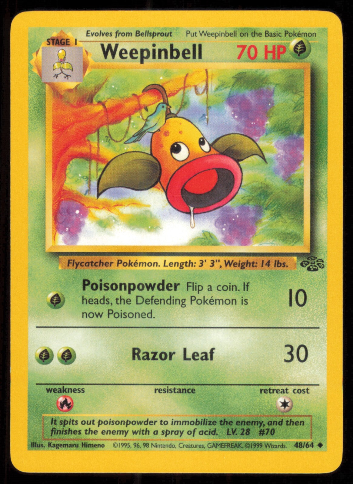 Weepinbell 48/64 | Jungle | Uncommon Vintage Card