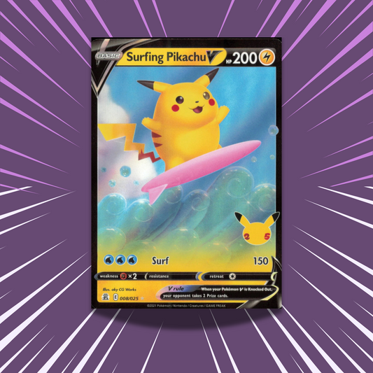 Surfing Pikachu V 008/025 | Celebrations | Full Art Ultra Rare Card