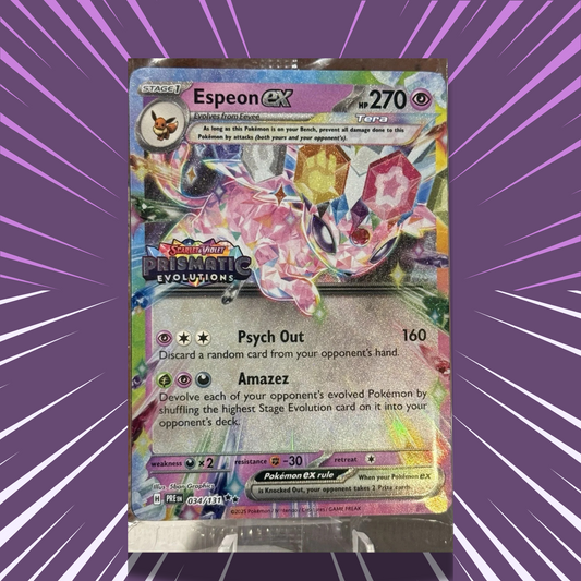 Espeon ex 034/131 Stamped Promo | PRE | Double Rare Card