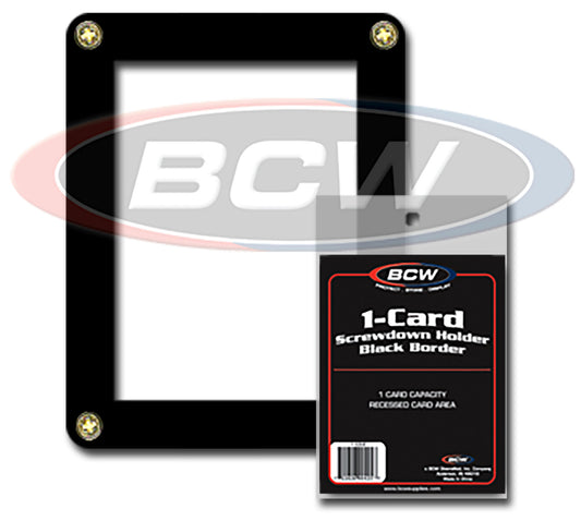 BCW Black Border Screwdown Card Holder – Single Card 1/4″