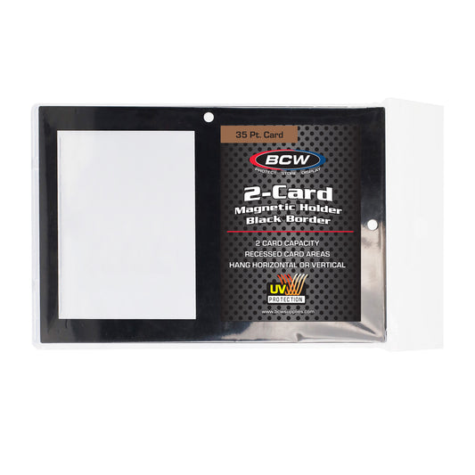 BCW Magnetic Card Holders – 2, 3 or 4‑Slot Black Frame (35 Pt)