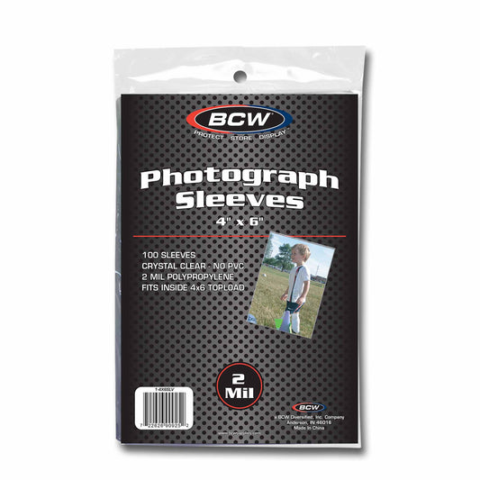 BCW Photo Sleeves – Archival Clear Sleeves (4x6 to 9x12 Variants)