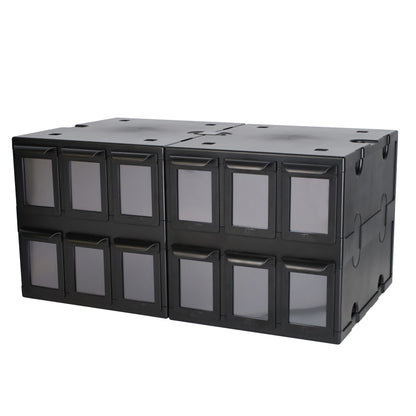 BCW 6‑Drawer Card Catalog | Black or White | Stackable Trading Card Storage