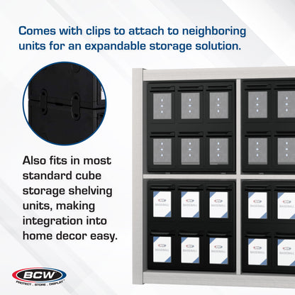BCW 6‑Drawer Card Catalog | Black or White | Stackable Trading Card Storage