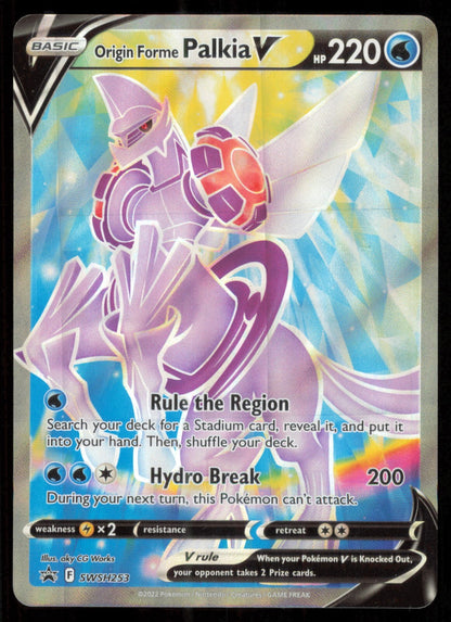 Origin Forme Palkia V SWSH253 | Sword & Shield Black Star Promo | Full Art Card